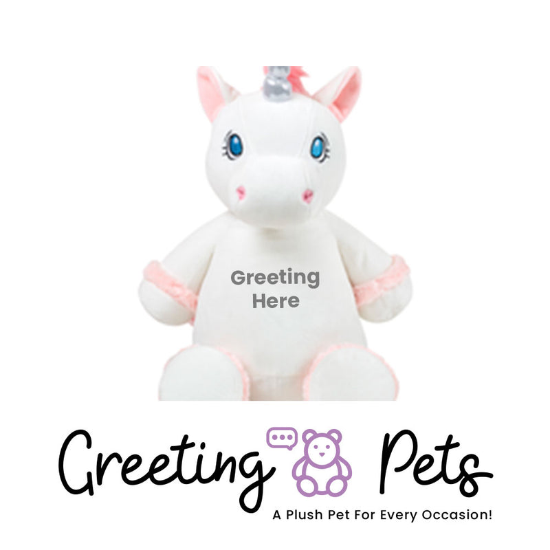 Unicorn-White Greeting Pet