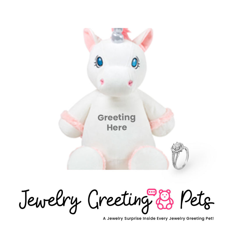 Unicorn-White Jewelry Greeting Pet