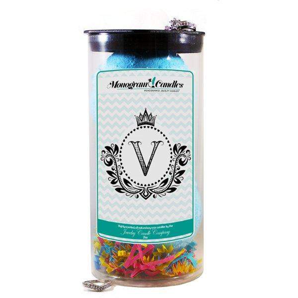 Letter V | Monogram Bath Bombs-Jewelry Bath Bombs-The Official Website of Jewelry Candles - Find Jewelry In Candles!