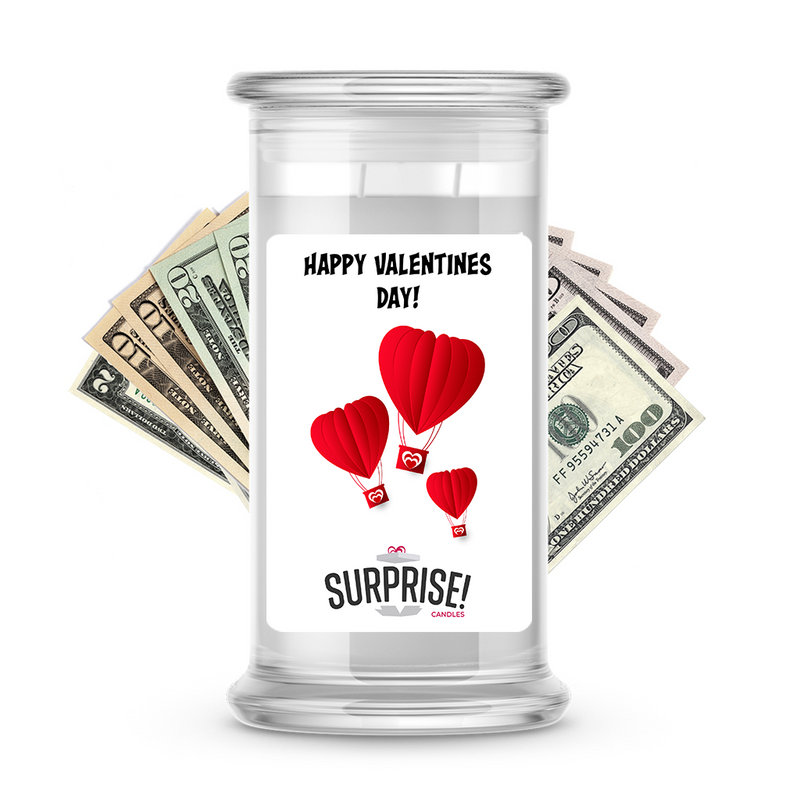 Happy Valentine's Day | Valentine's Day Surprise Cash Candles