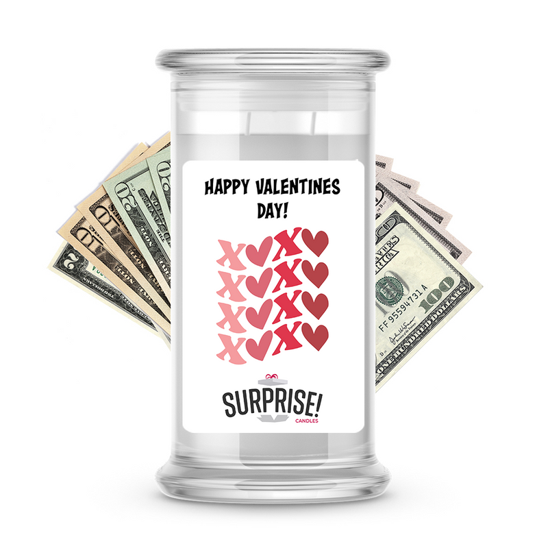 Happy Valentine's Day XOXO | Valentine's Day Surprise Cash Candles