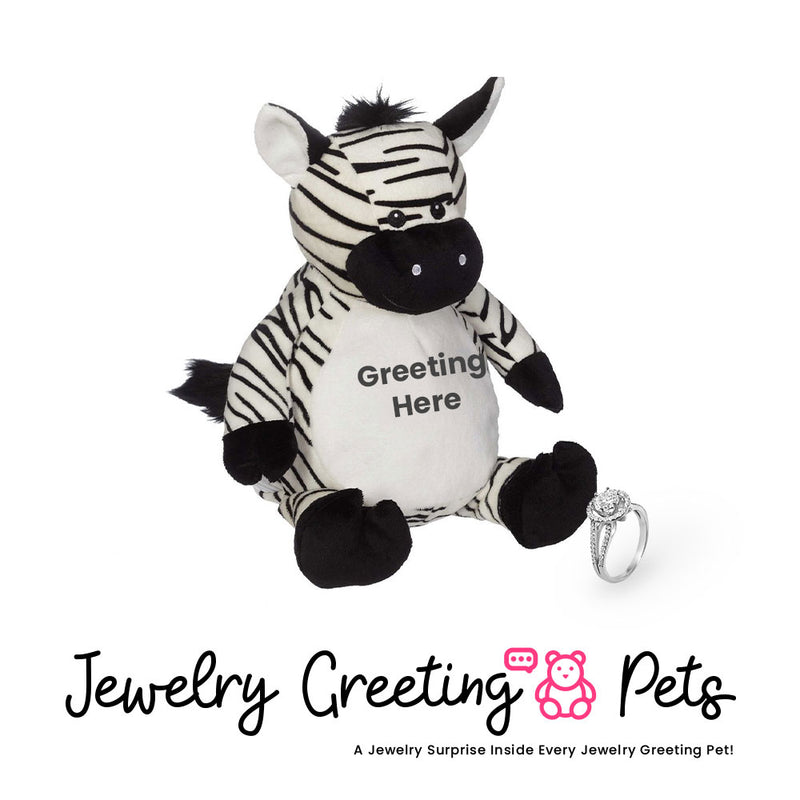Zebra Jewelry Greeting Pet