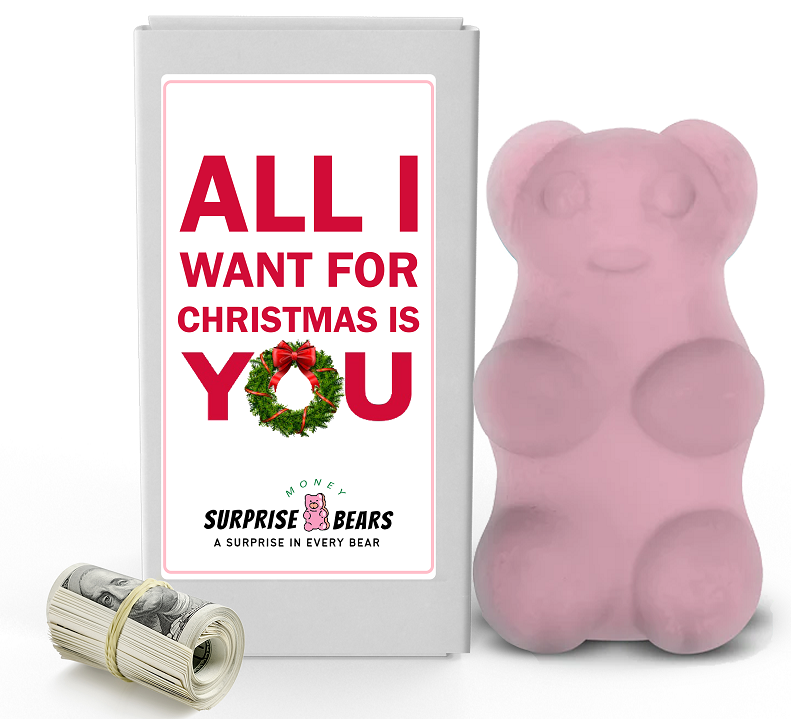 ALL I WANT FOR CHRISTMAS IS YOU CASH SURPRISE BEAR WAX MELTS