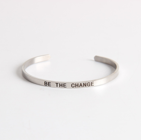 Be The Change Stainless Steel Cuff Bracelet-The Official Website of Jewelry Candles - Find Jewelry In Candles!