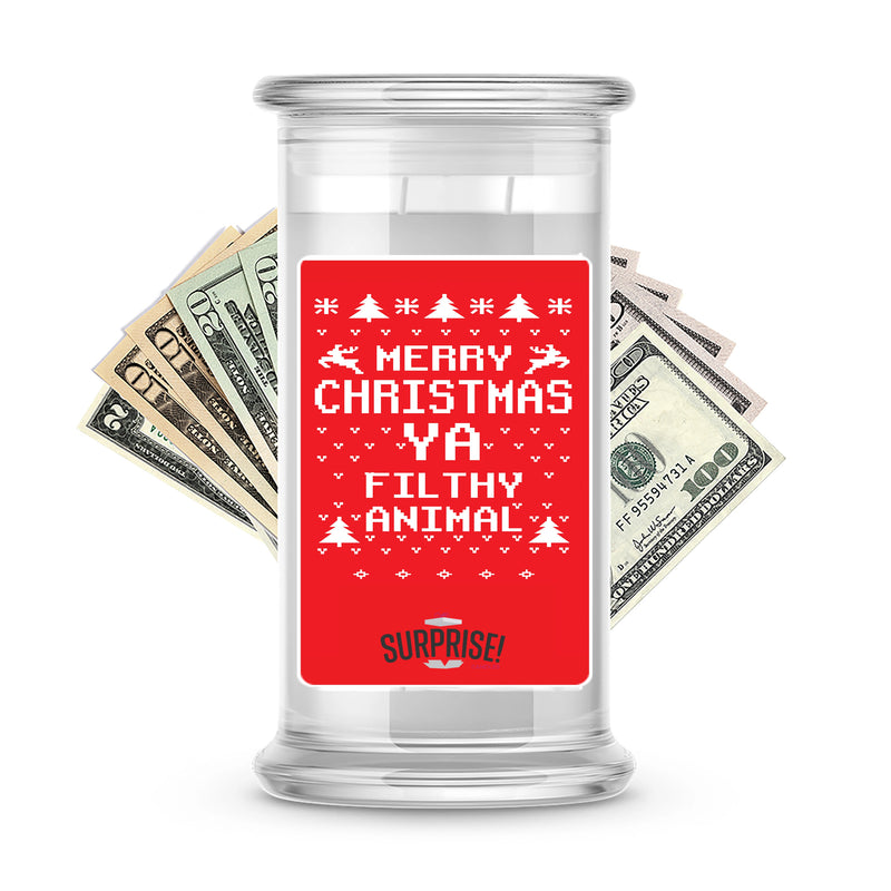 merry christmas ya filthy animals cash candles