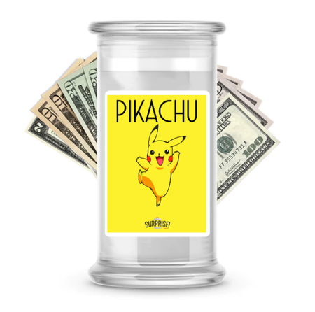 Pikachu pokemon cash candle