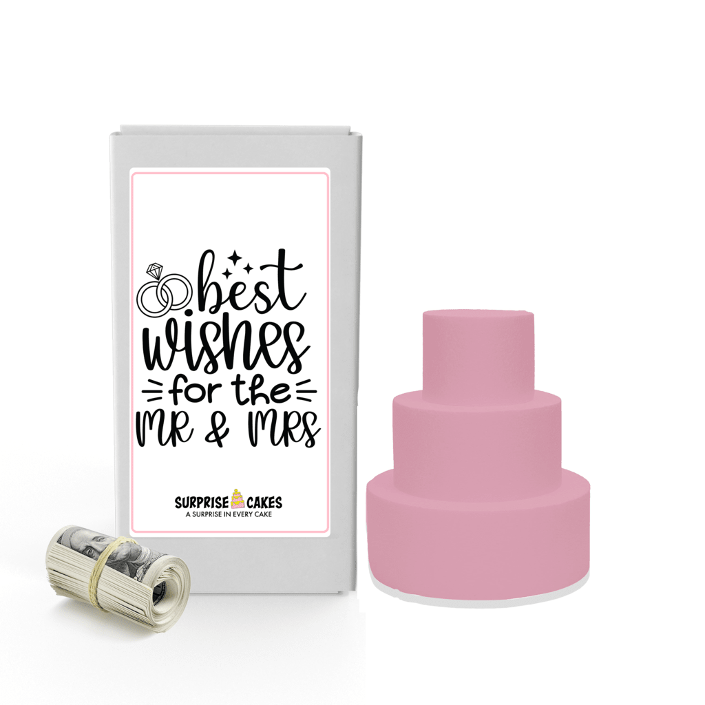 Best Wishes for the Mr. & Mrs. | Wedding Surprise Cash Cakes